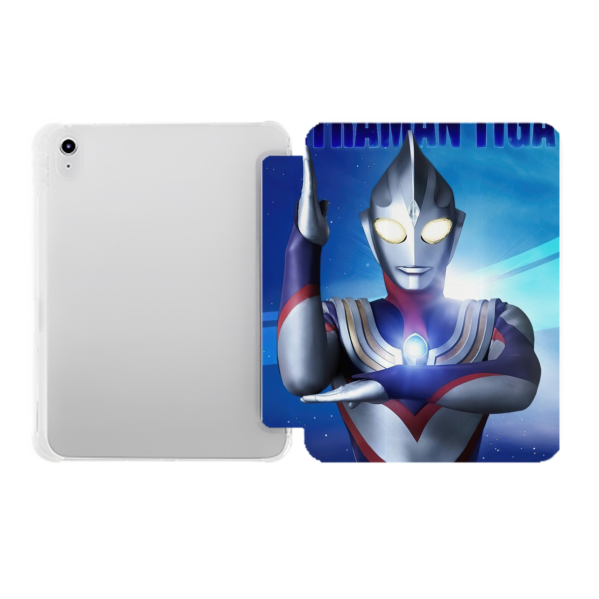 （画像用） ウルトラマン Ultraman IPad ケース ペン収納付き 三つ折りスタンド PUレザー×シリコン 対応機種9.5/10.5/10.9インチ